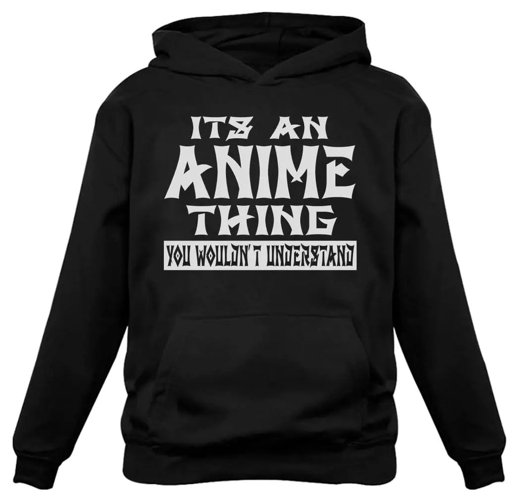 Tstars Funny Anime Hoodies for Men Neuheit Geschenke Japanischer Manga Kapuzenpullover Hoodie Schwarz Medium