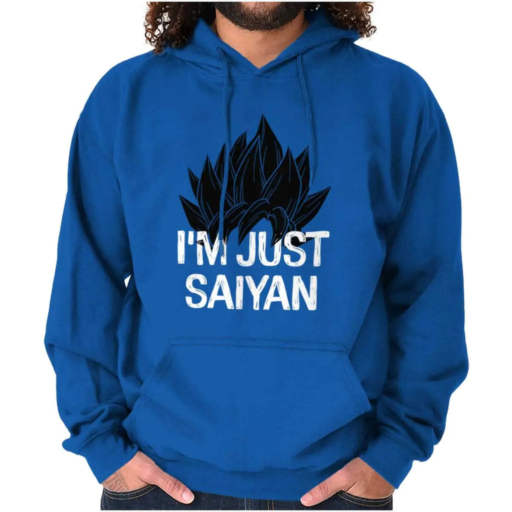 Brisco Brands Sweat à capuche humoristique motif anime « Nerdy Im Just Saying » pour femme et homme Bleu roi