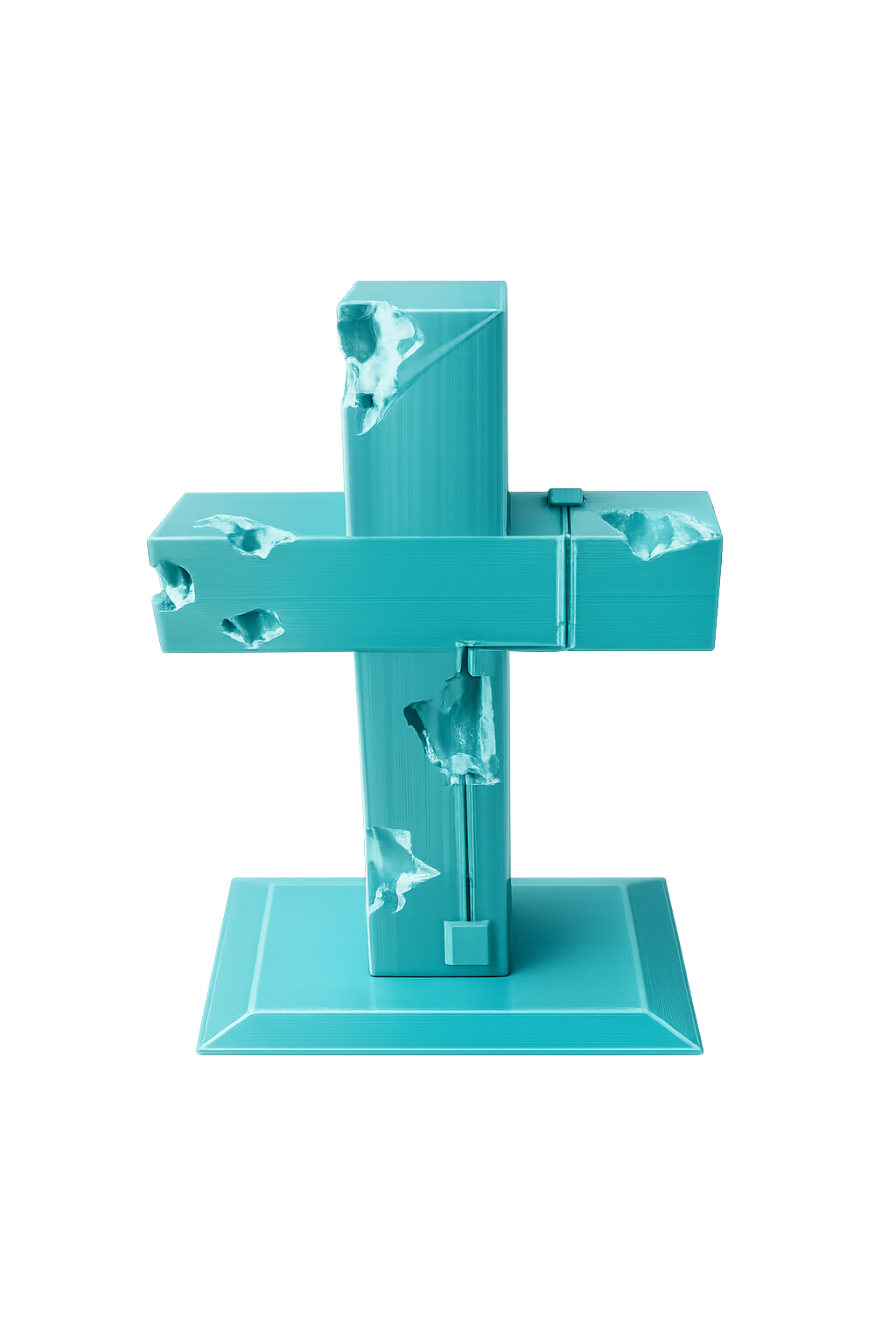 Broken Cross Figurine – Symbol of Redemption and Strength