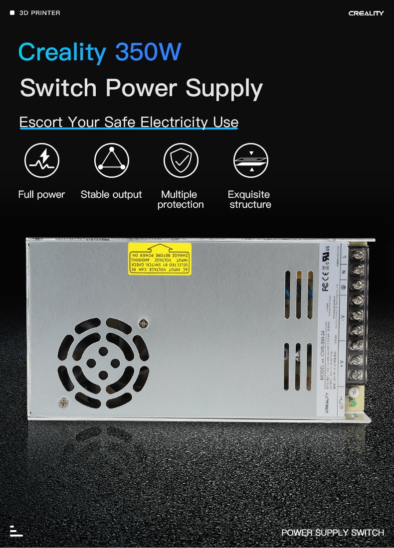 Creality CLS49-350-24 Power Supply for 3D Printers – Ender & CR Series Compatible
